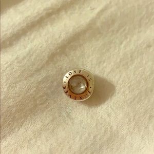 “Love is forever” sterling silver pandora charm